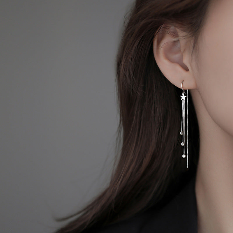 Women's Beads Tassel Thread Niche Design Fashion Simple Exquisite Refined Ear Line