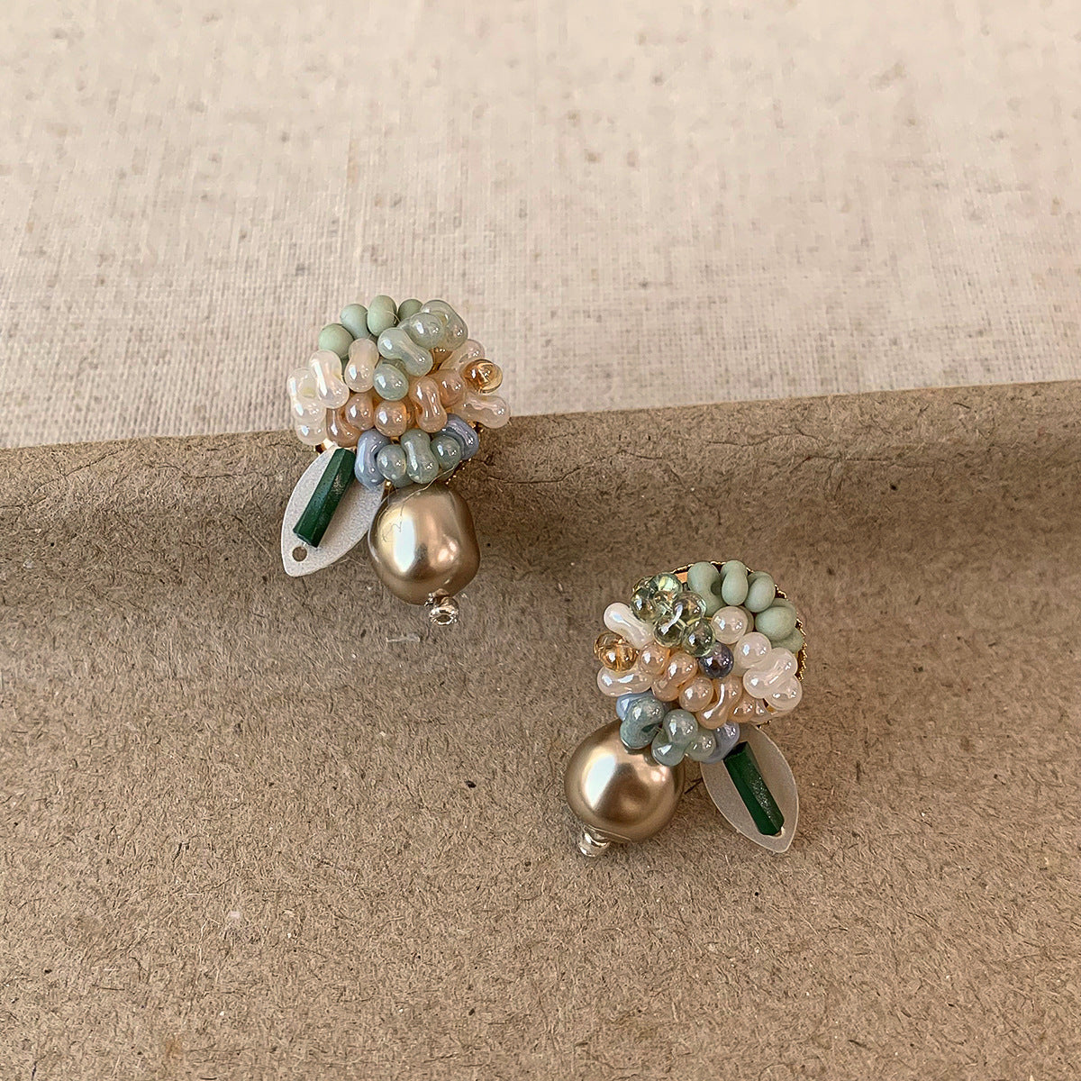 Atmosphere Flower Bud Beaded Female Special Interest Light Luxury High-grade Rings