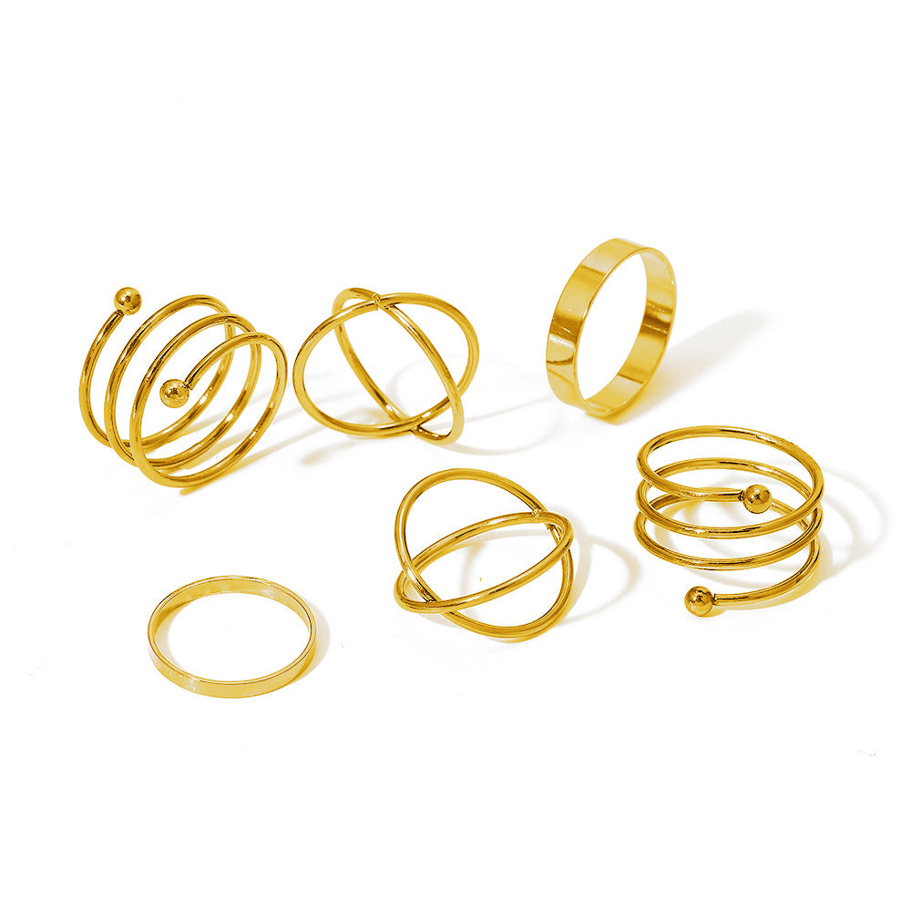 Metal Knuckle Creative Simple Style Set Rings