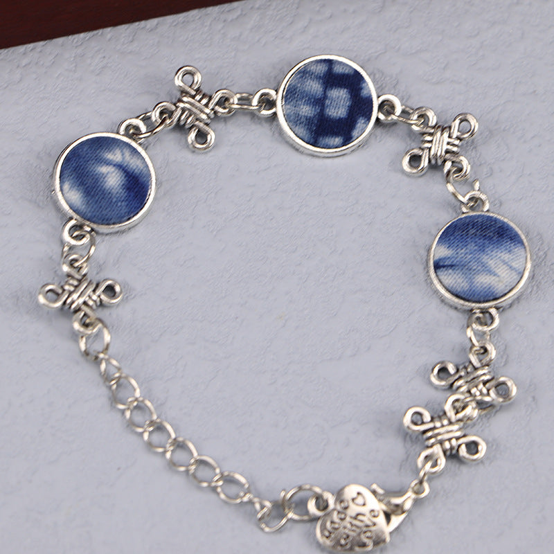Women's Yunnan National Style Blue Dyed Dali Bracelets