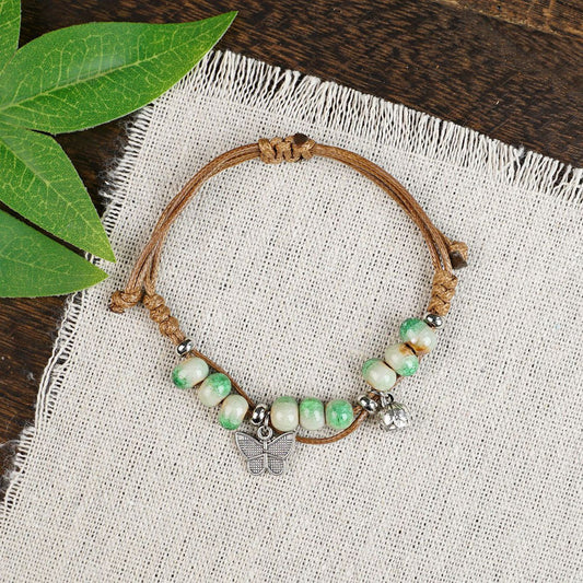 Butterfly Ceramic Female National Chinese Carrying Strap Bracelets