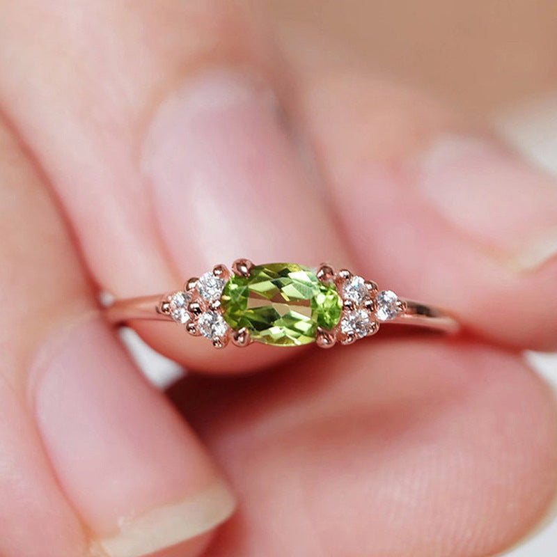 Simple Light Luxury Korean Female Elegant Engagement Wedding Gentle Ring