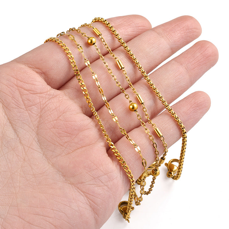 Chain Titanium Steel Clavicle Without Fashion Basic Necklace