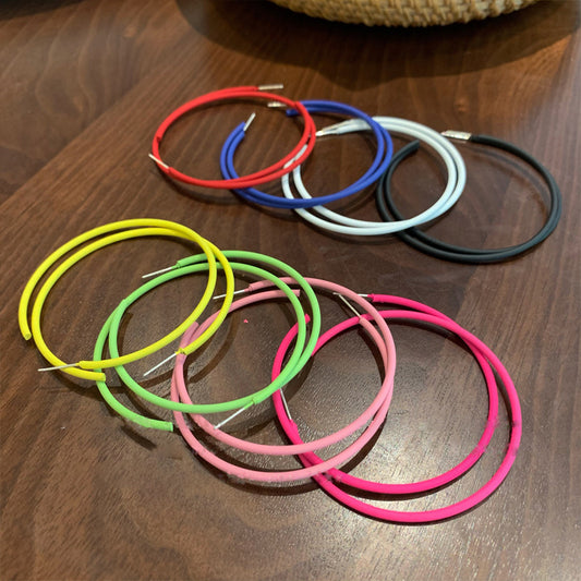 Women's Dopamine Large Hoop Trendy Simple Cold Style Graceful Rings