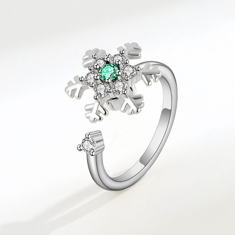 Women's Rotatable Design Fashion Personality Trendy Cold Light Rings