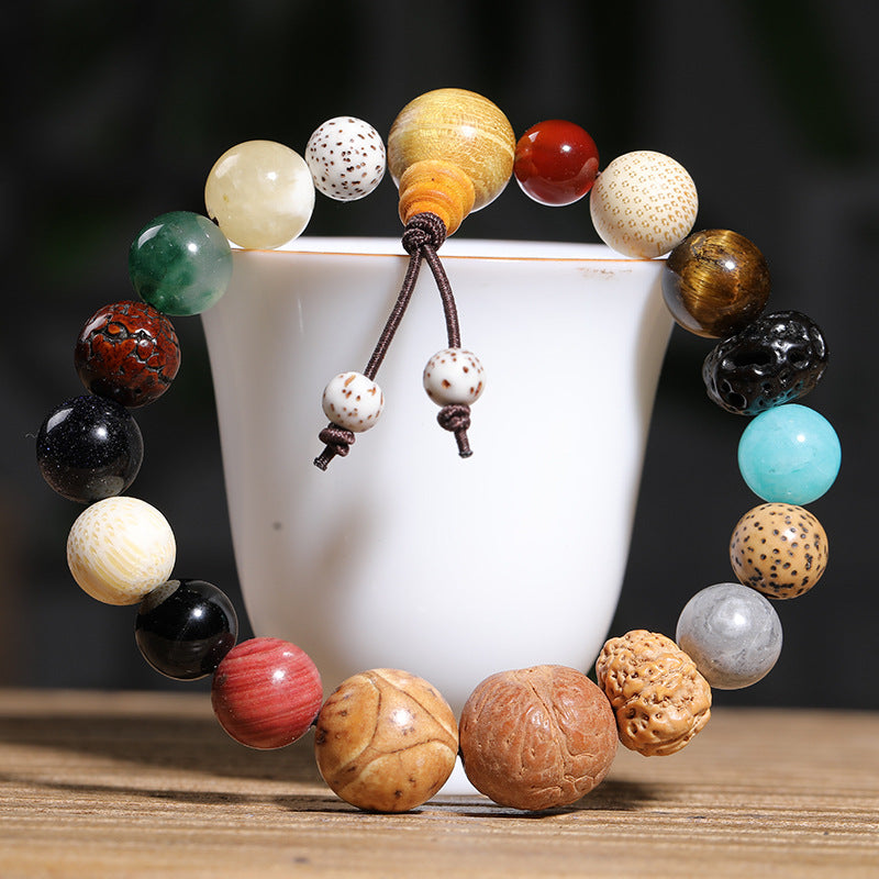 Bodhi Seed Beads Eighteen Prayer Buddha Bracelet