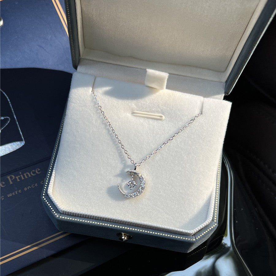 Titanium Steel Star Moon Female Affordable Luxury Fashion Niche Design Necklaces