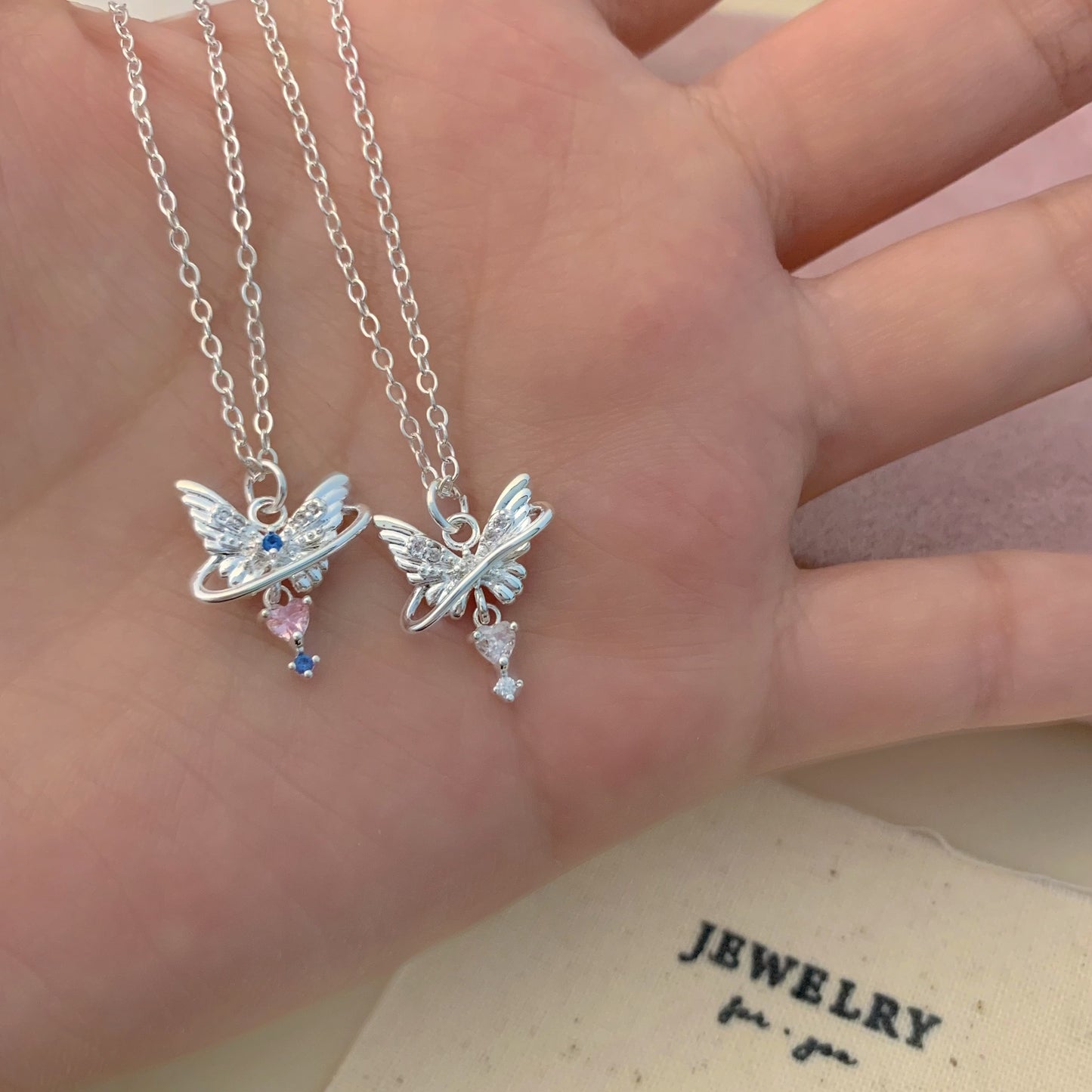 Women's Style High-grade Zircon Butterfly Refined Stylish Necklace