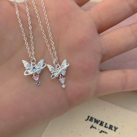 Women's Style High-grade Zircon Butterfly Refined Stylish Necklace