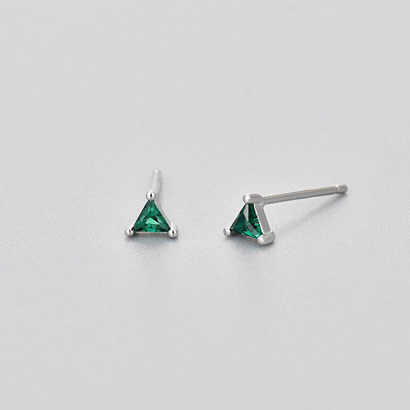 Simple Zircon Triangle For Colorful Geometric Earrings