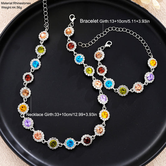 Casual Cool Fashion Personalized Color Zircon Necklace