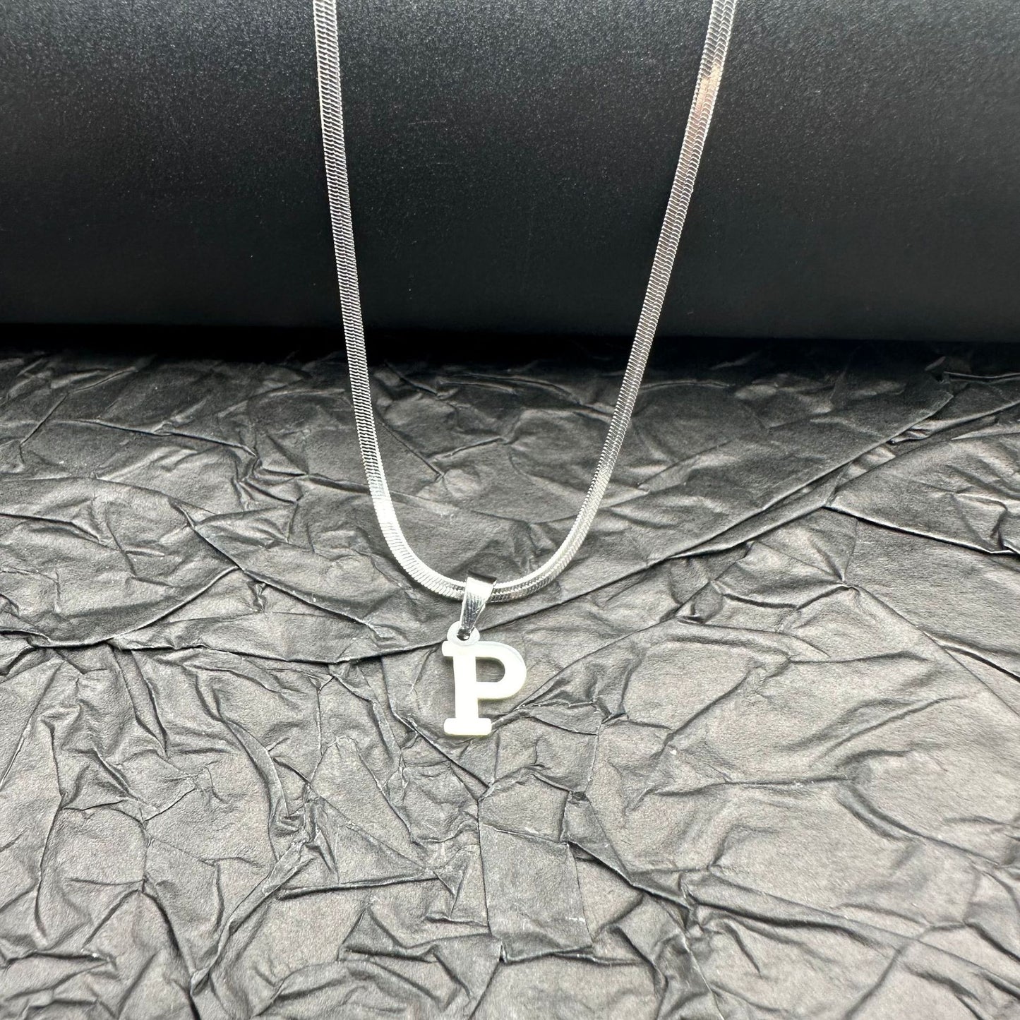 Letter Blade Chain Stainless Steel Material Necklaces