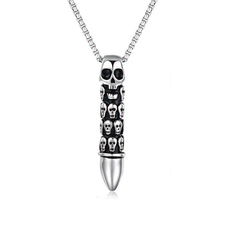 Head Bullet Boys Titanium Steel Live Broadcast Necklaces