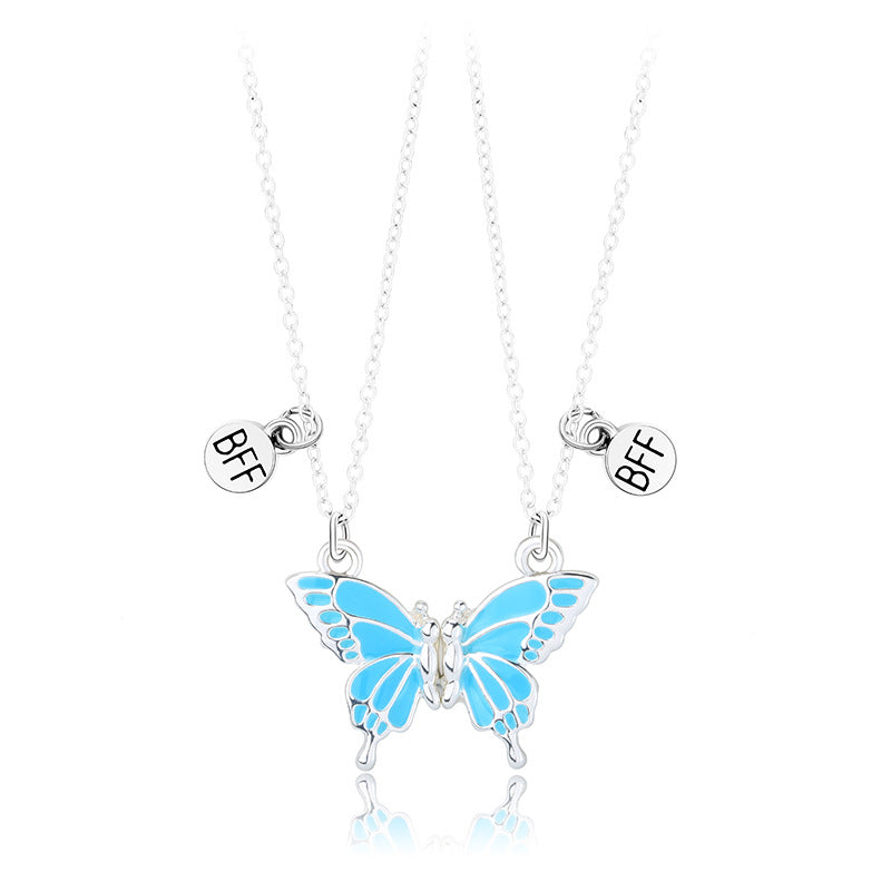 Butterfly Magnetite Good Friend Suit Jewelry Necklaces
