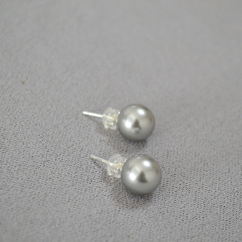 Women's Imitation Hemp Cold Moonlight Sier Gray Earrings