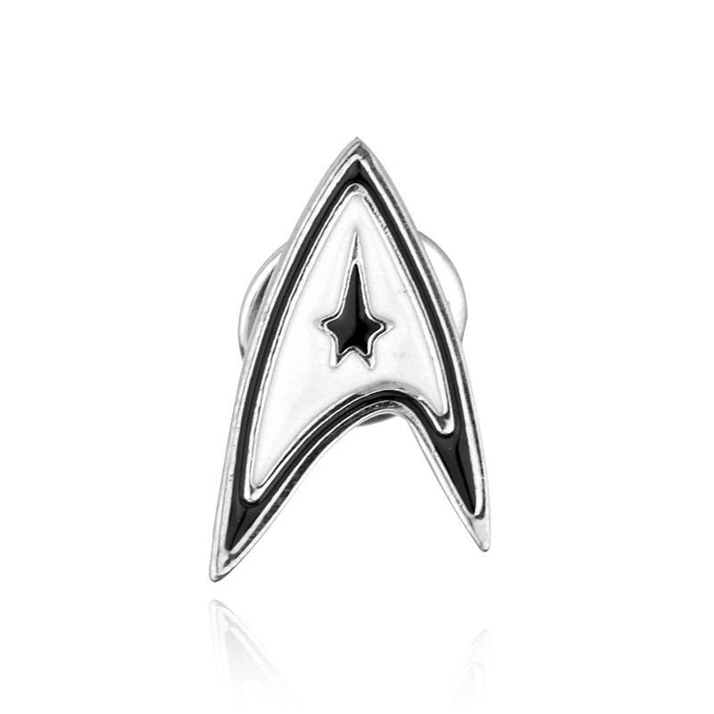 Messenger A- Line Logo Palm-shaped Brooch Brooches