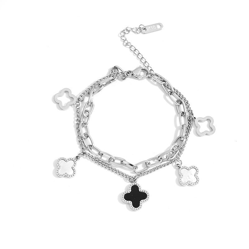Women's Commuter Titanium Steel Light Luxury Couple Bracelets