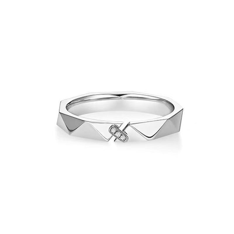 Women's & Men's Long Couple Design Light Luxury High Class Elegant Rings