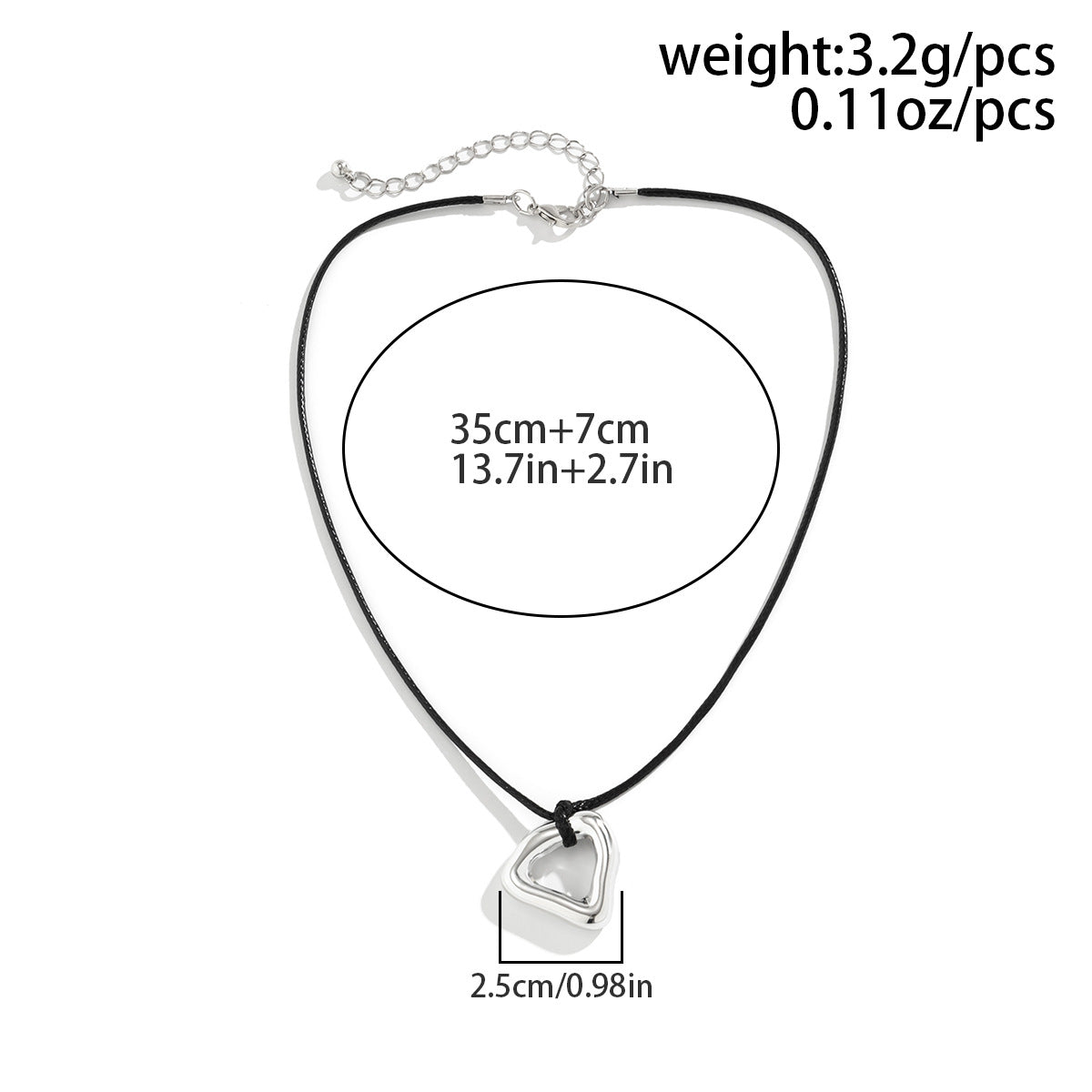 Ornament Simple Geometric Heart Shape Hollow Out Neck Necklaces