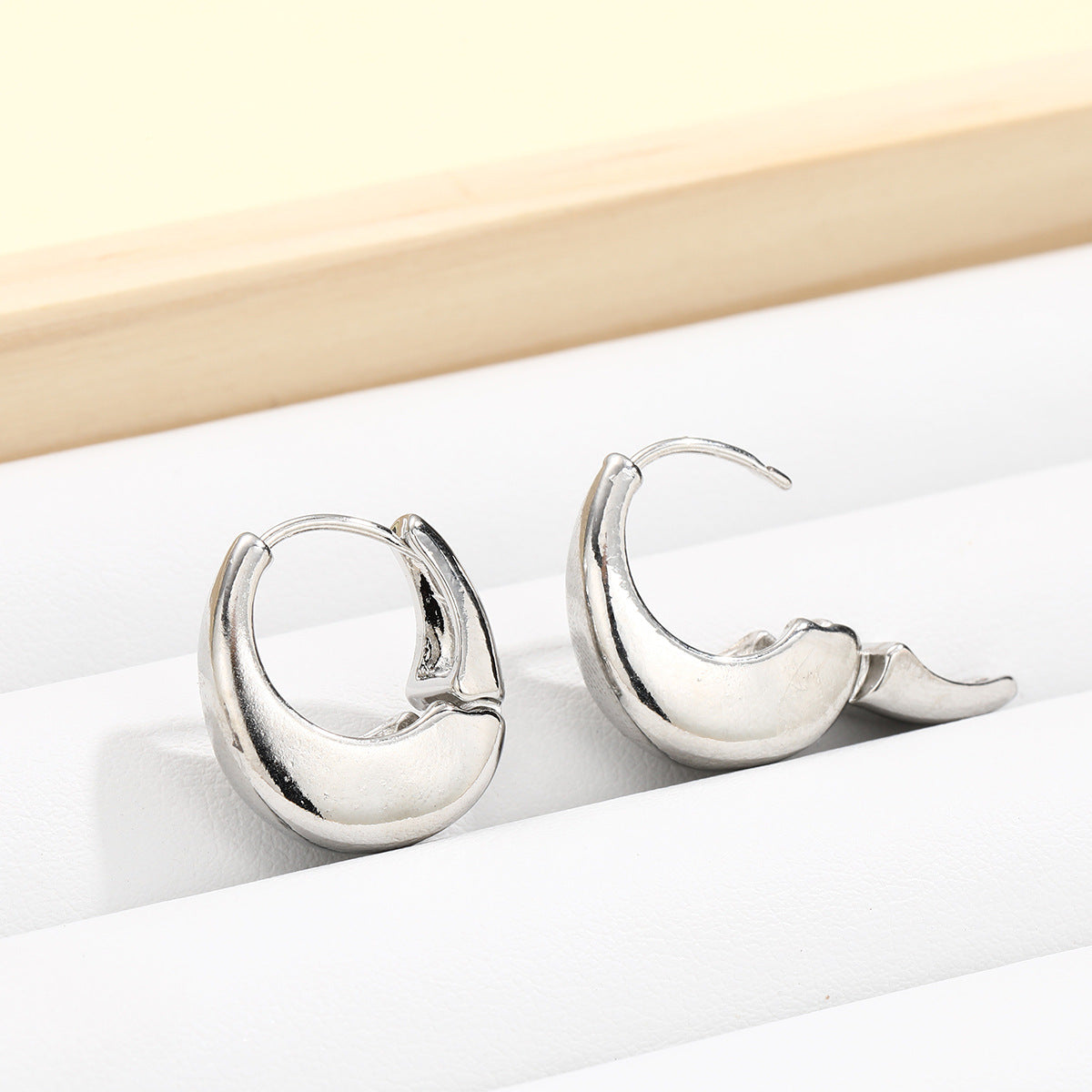 Cold Oval Simple Female Light Luxury High Earrings