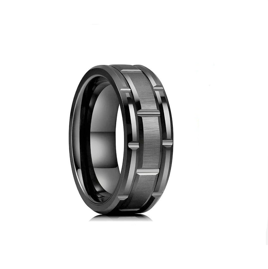 Men's Fashion Personality Titanium Steel Couple Female Rings