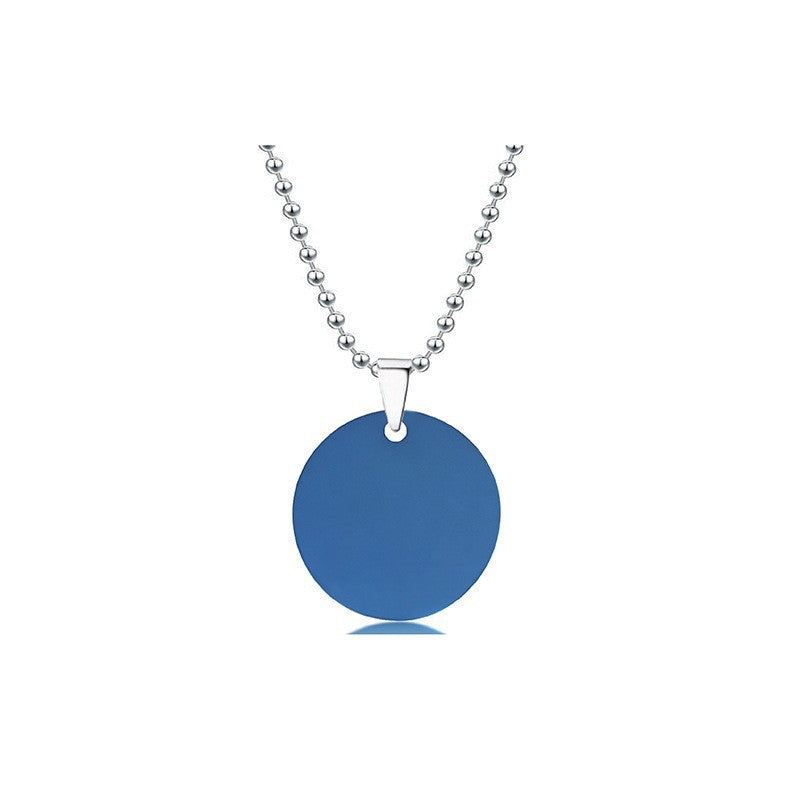 Laser Color Printing Material Holiday Gift Lettering Stainless Necklace