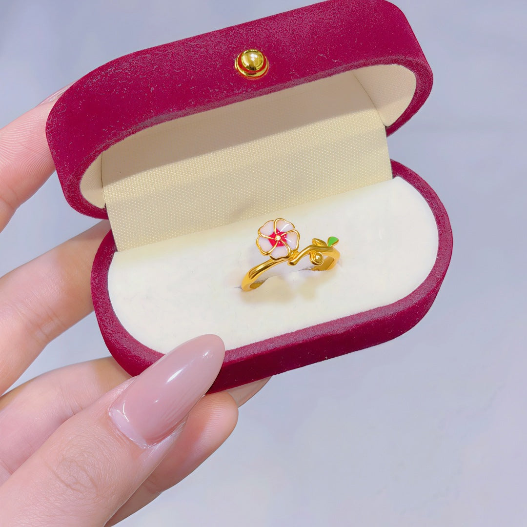 Women's Alluvial Gold Retro Affordable Luxury Design Brass Plated Fashion Ring