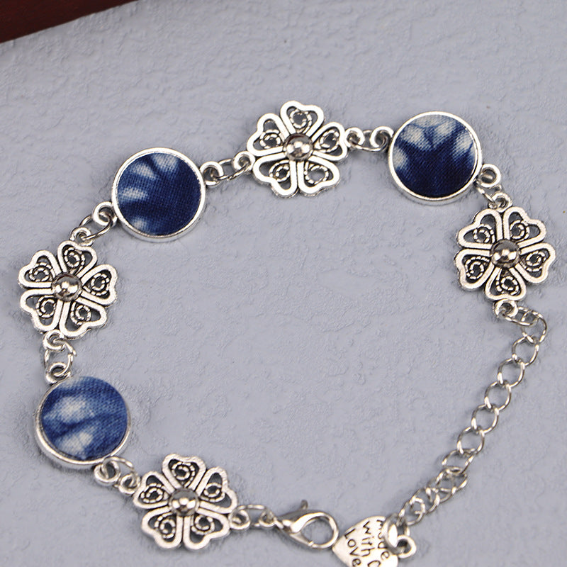 Women's Yunnan National Style Blue Dyed Dali Bracelets