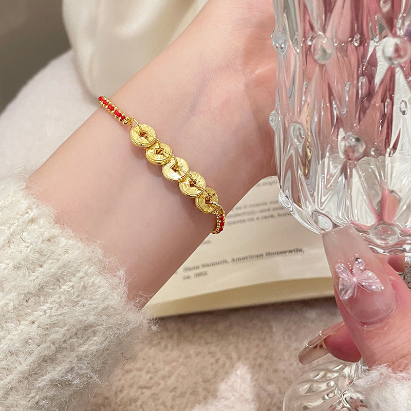 Coins Mush Ice Carrying Strap Female Light Luxury Bracelets