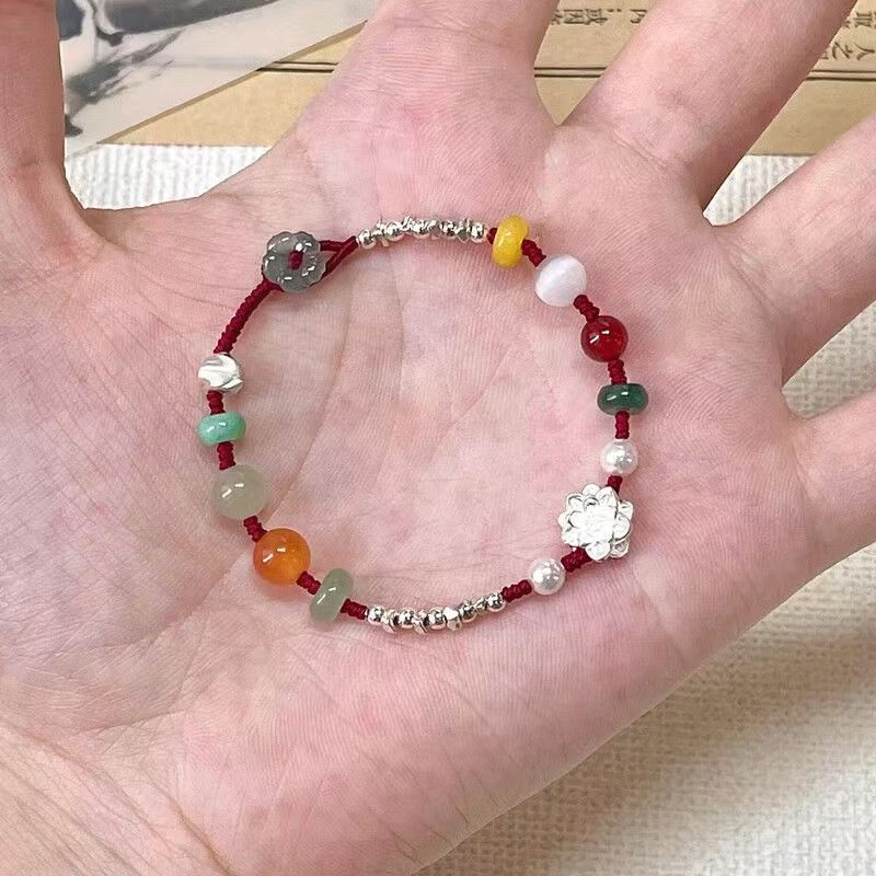 Women's Woven Stone Retro Couple Carrying Strap Bracelet