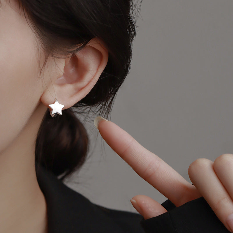 Light Luxury Temperament Niche Design Pentagram Summer Ear Buckle