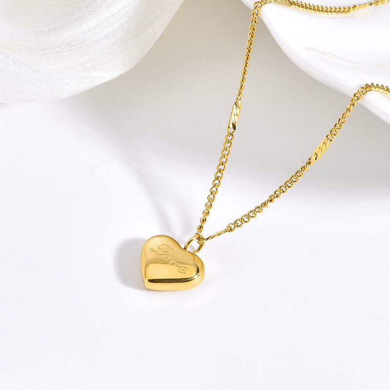 Women's Love Titanium Steel Light Luxury Exquisite Fashionable All Necklaces