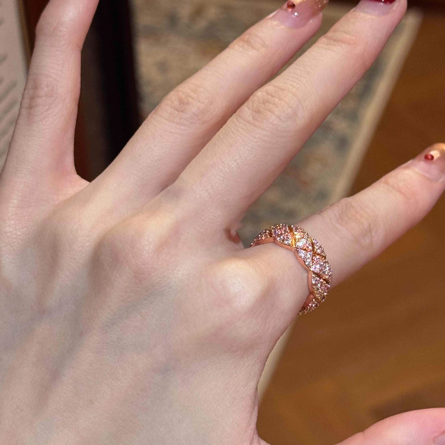 Zircon Simple Female Opening Adjustable Index Finger Light Luxury Rings