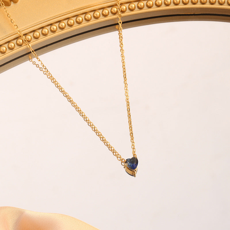 Steel Twee Birthstone Birthstones Love Moon Necklaces