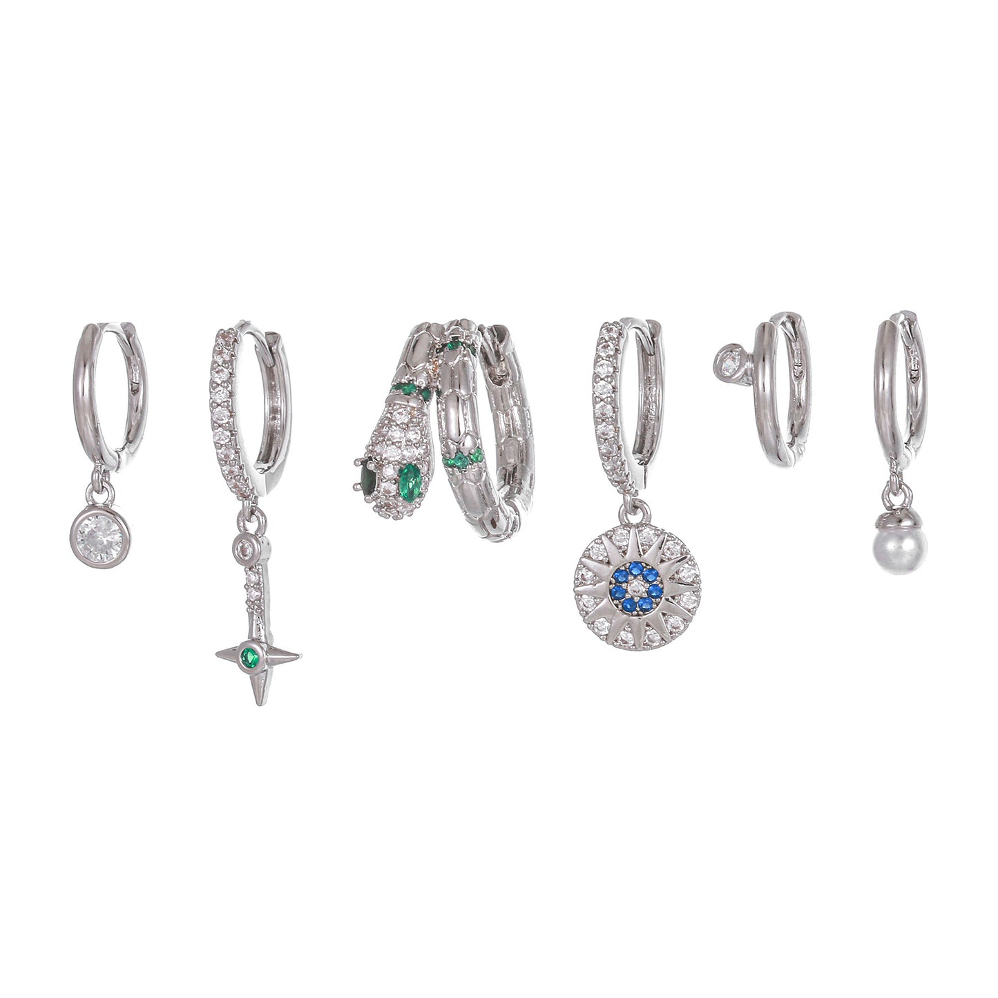 Women's Fashion Color Micro Inlaid Zircon Clip Ear Buckle