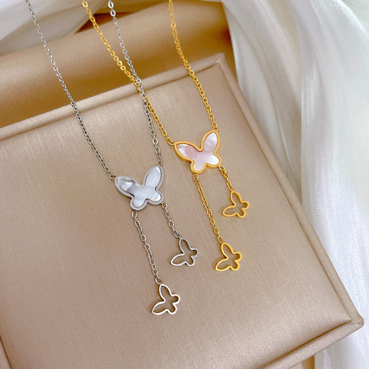 Temperament Personality Minimalist Style Furnace Real Gold Necklaces