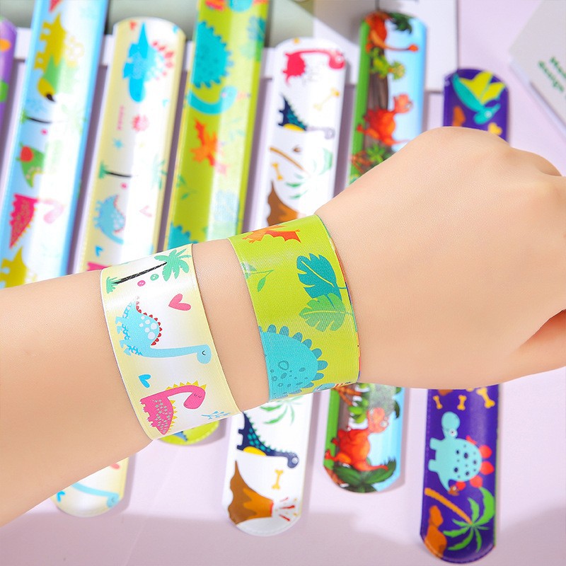 Cartoon Pop Silicone Racket Hand Strap Reflective Rings