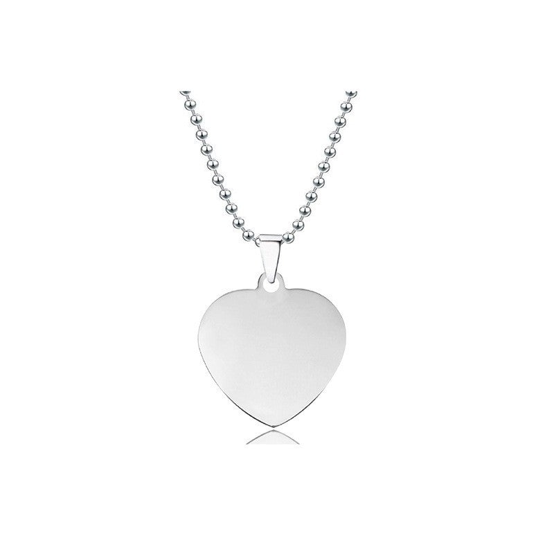 Laser Color Printing Material Holiday Gift Lettering Stainless Necklace