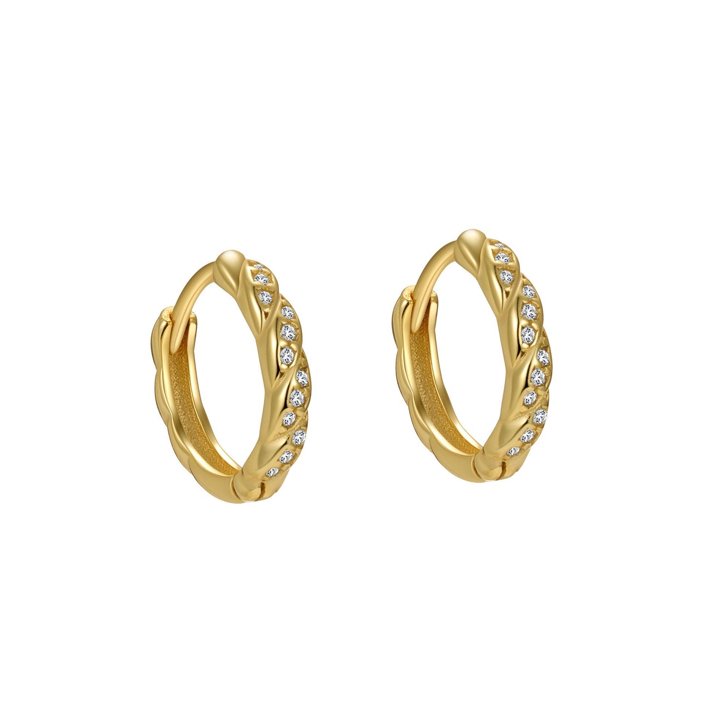 Women's Sterling Sier Zircon Fashion Ear Punk Earrings