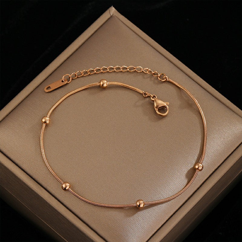 Style Fashion Classy Lucky Bead Temperament Wild Simple Anklet Bracelets