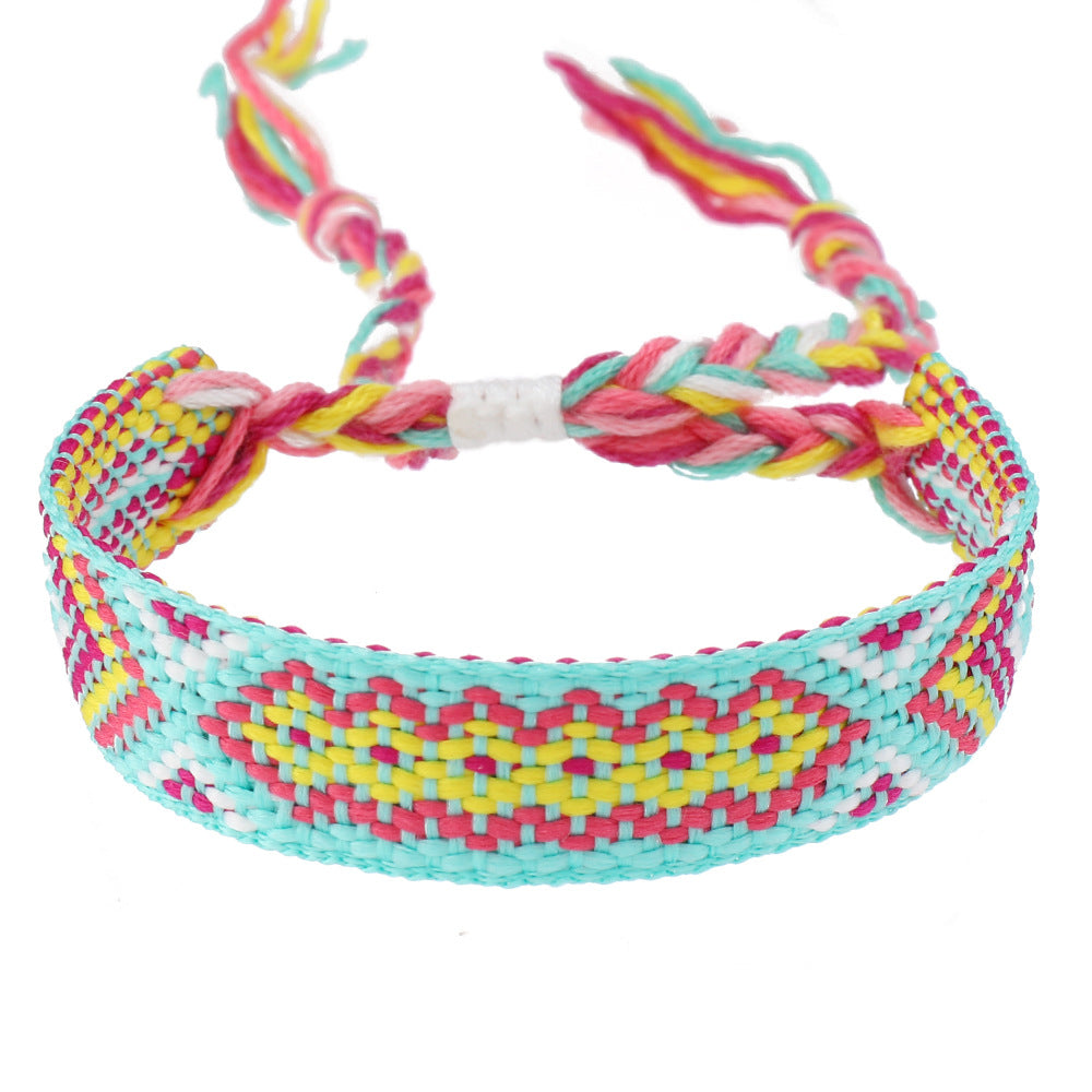 Fashion Colorful Nepal Woven Bohemian Ethnic Style Carrying Bracelets