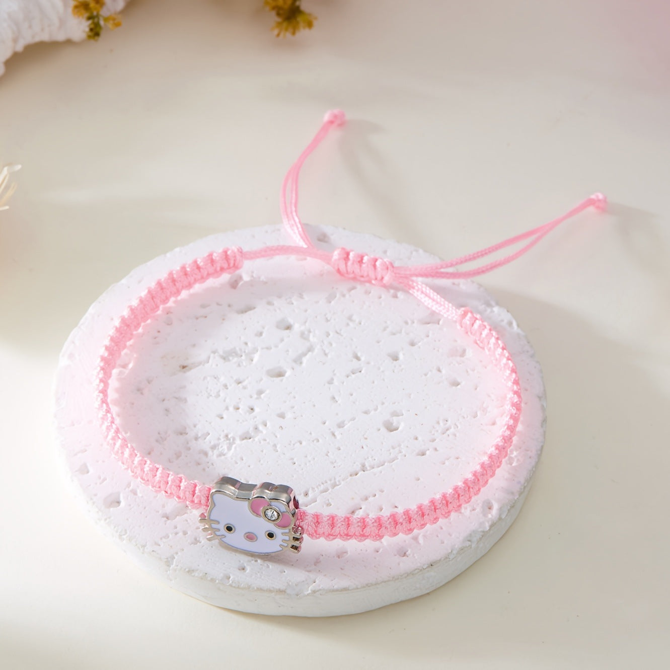 Cute Cartoon Anime Cat Head Carrying Strap Adjustable Kitty Bracelet
