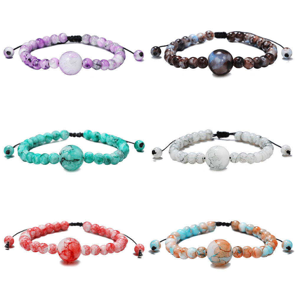 Women's String Beads Adjustable Ethnic Hand-woven Glass Bracelet