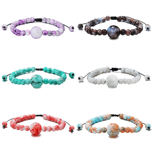 Women's String Beads Adjustable Ethnic Hand-woven Glass Bracelet