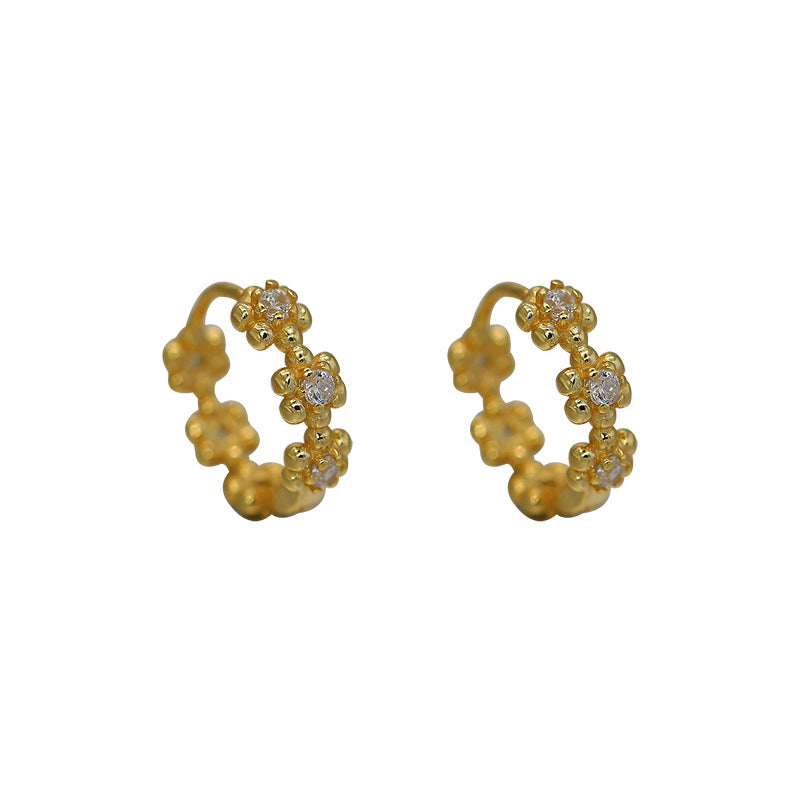 Little Flower Ear Clip High-grade Exquisite Earrings