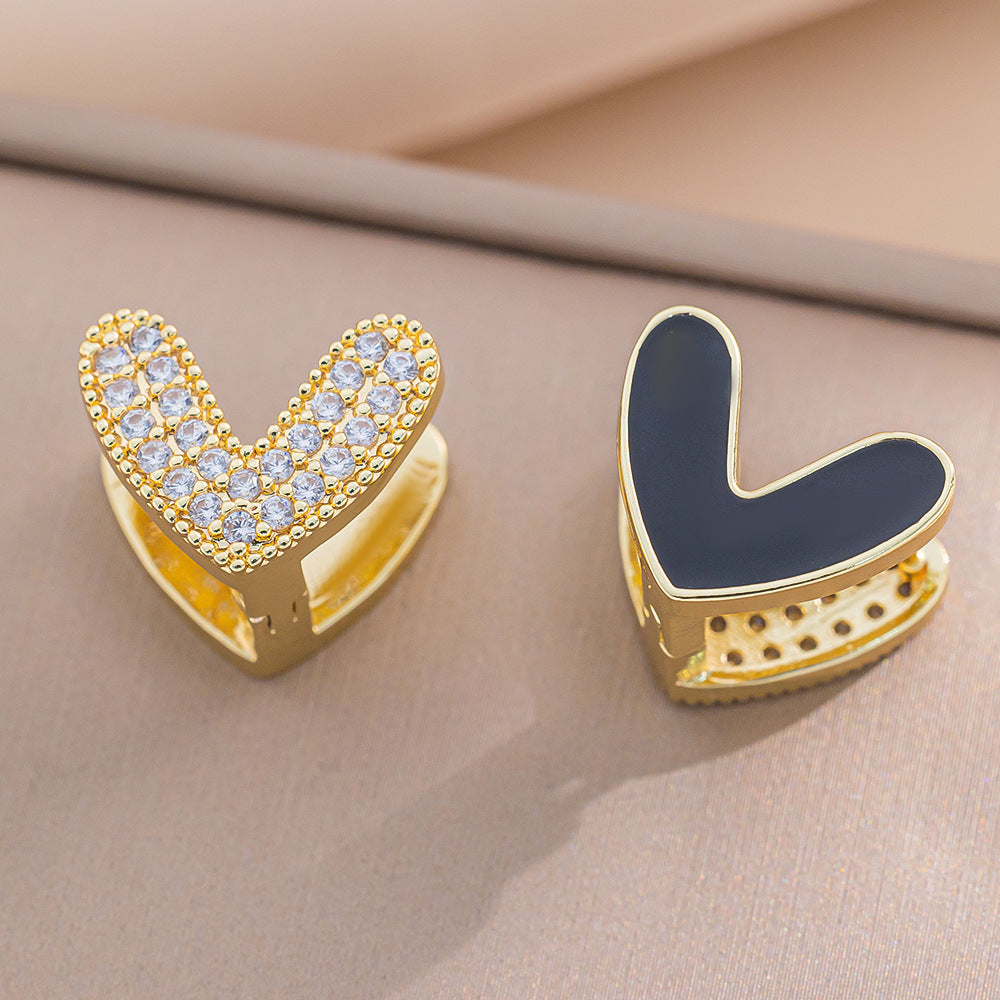 Simple Classic All Match Fashion Zircon Earrings