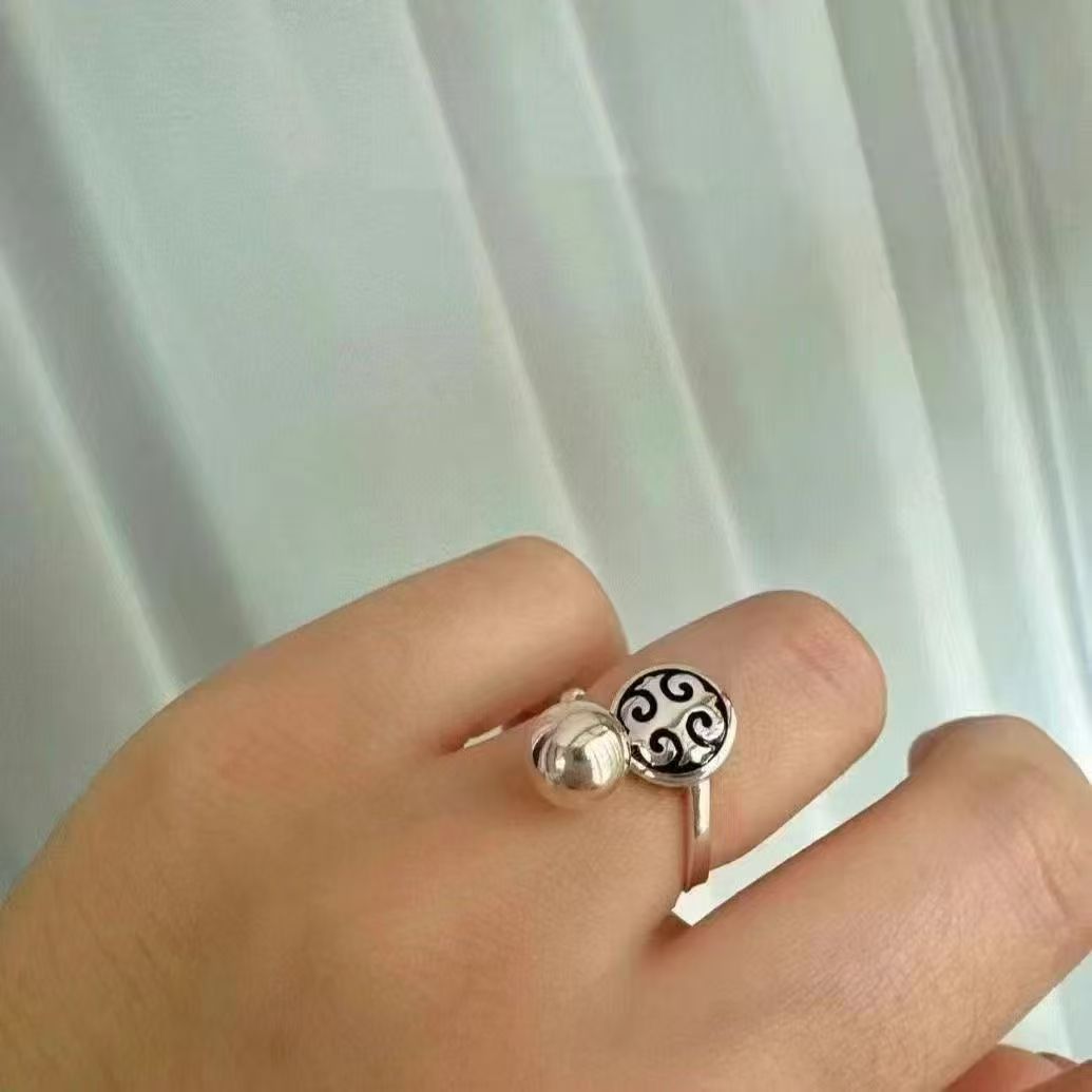 Kazakh Element Open Ethnic Style Simple Niche Index Ring