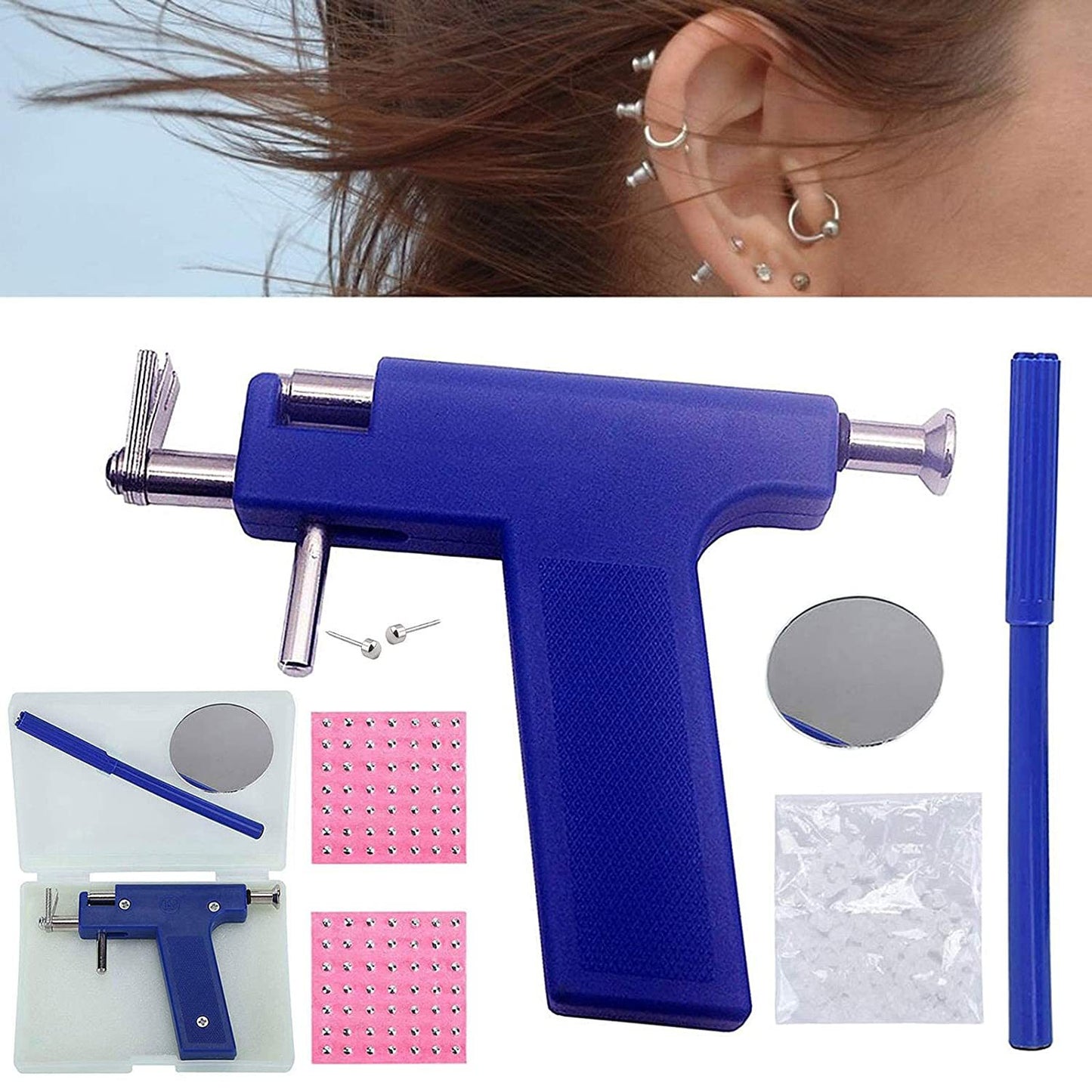 Get One's Ears Pierced Gun Adult Ear Piercing Stud Earrings