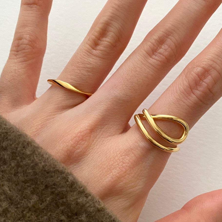 Fan Korean Style Minority Simple Personality Rings