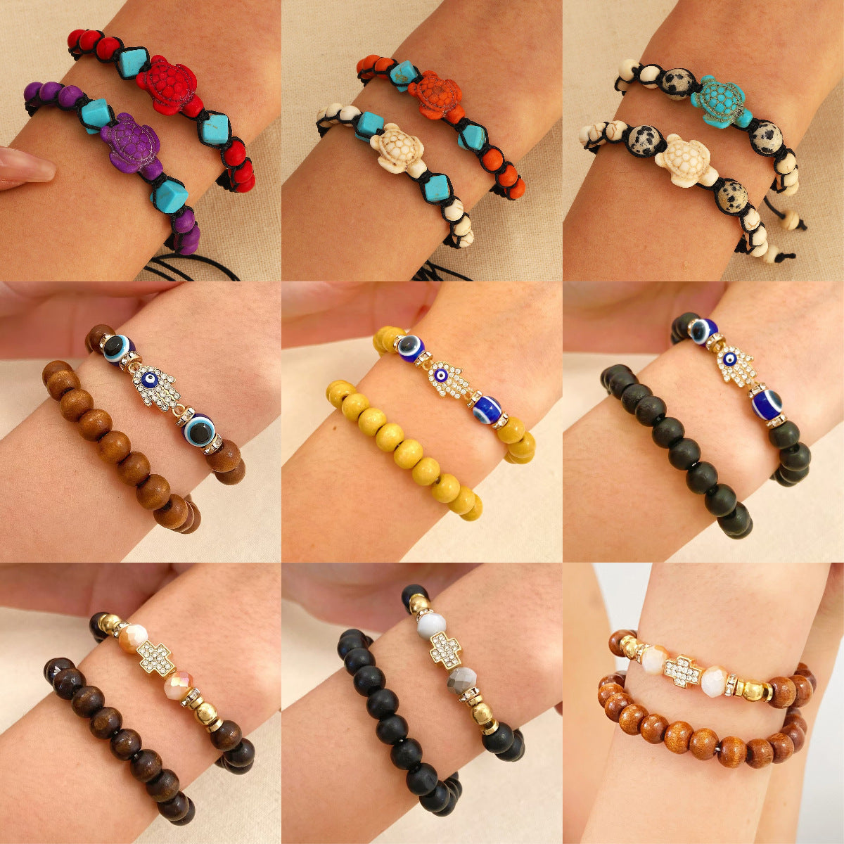 Woven Bohemian Ethnic Style Turquoise Adjustable Bracelet